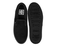 Black Suede Slip-On Creeper Sneaker