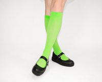Green Knee-High Nylon Mesh Sock