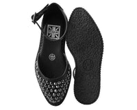 Black TUKskin™ Pointed Studded Sandal 