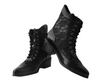 Black Victorian Anarchic Pointed Boot
