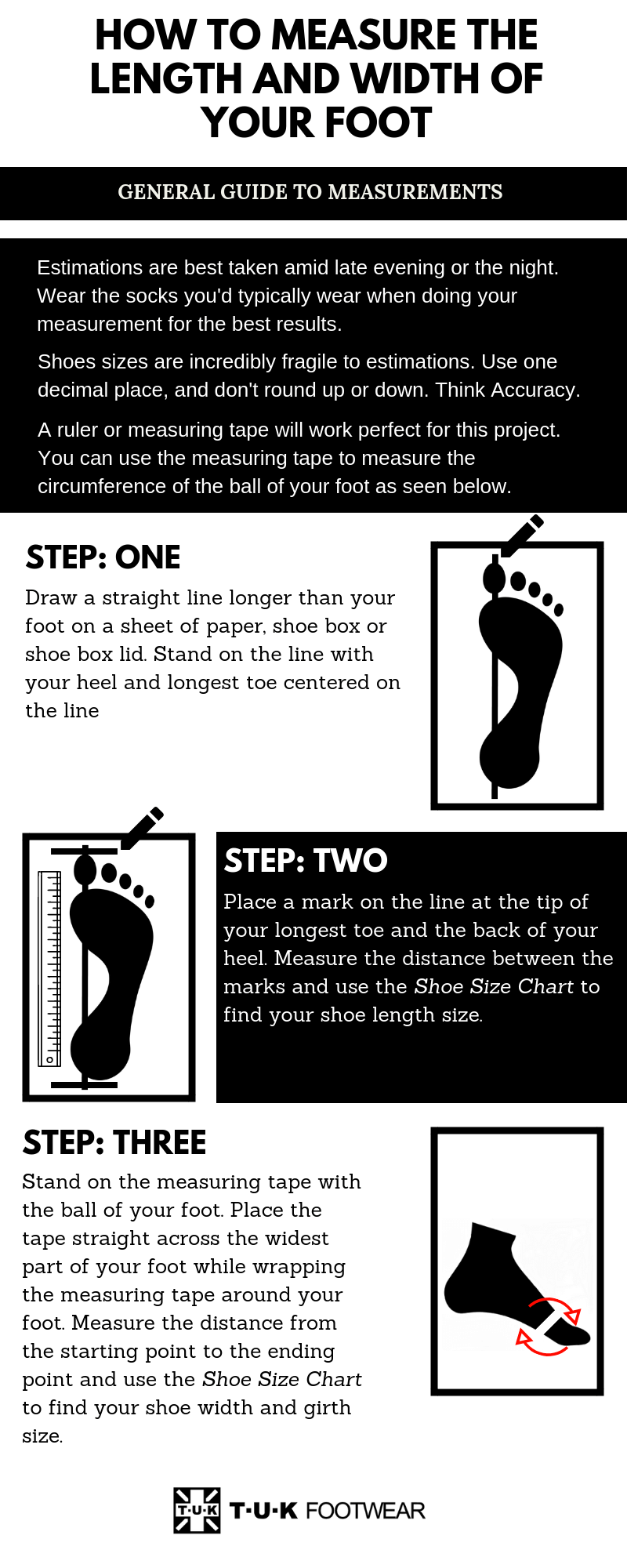 How to measure your foot instructions