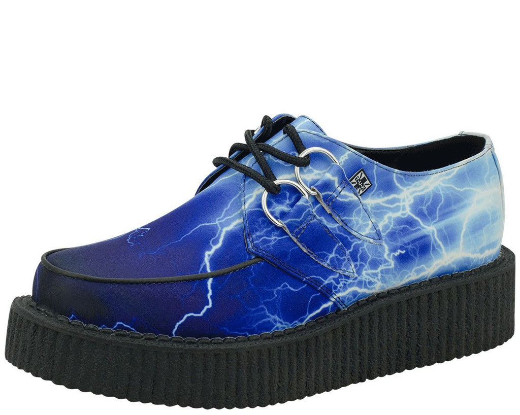 Vegan Blue Lightning Creepers T.U.K. Shoes