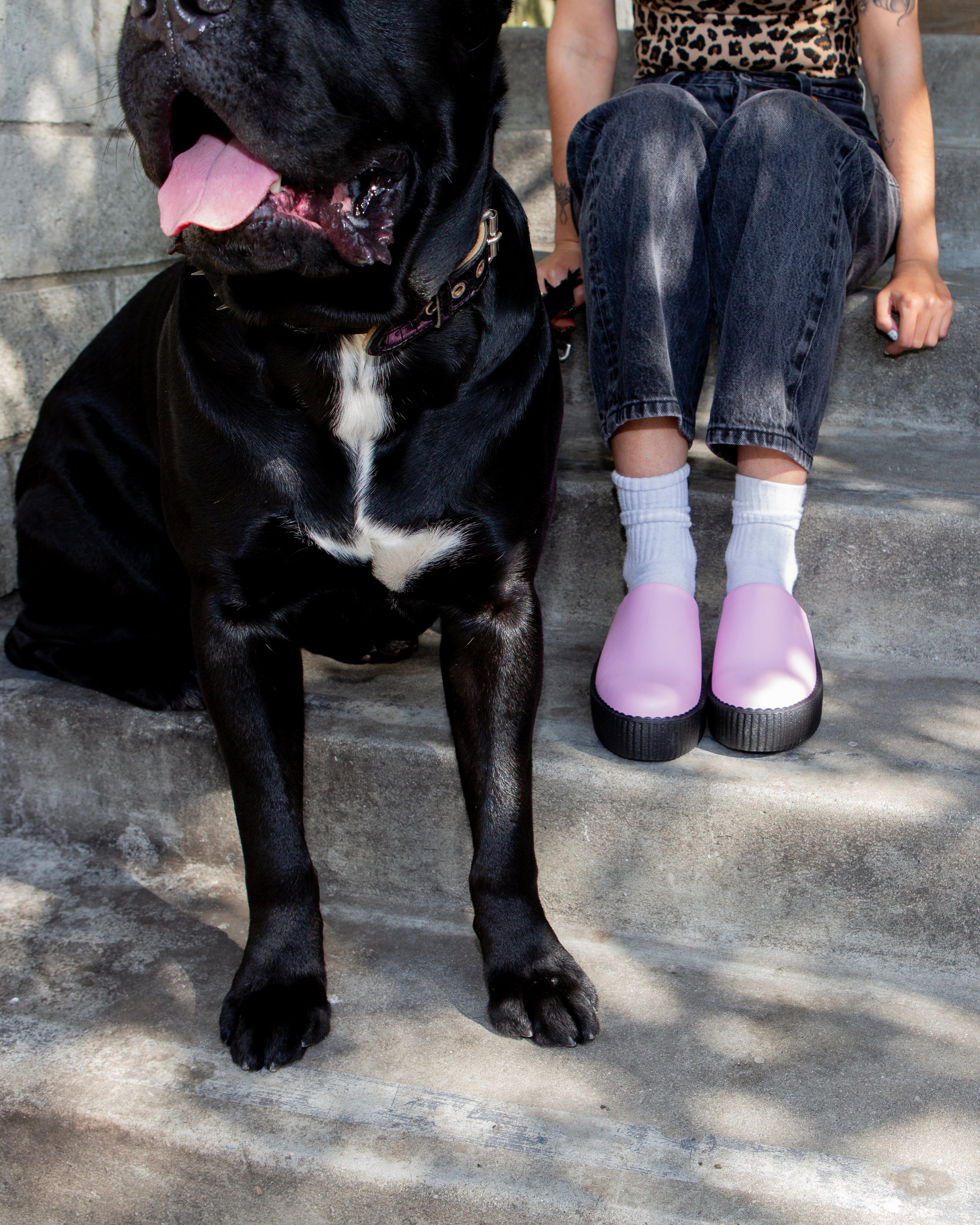 Pink Leather Viva Mondo Creeper Clog