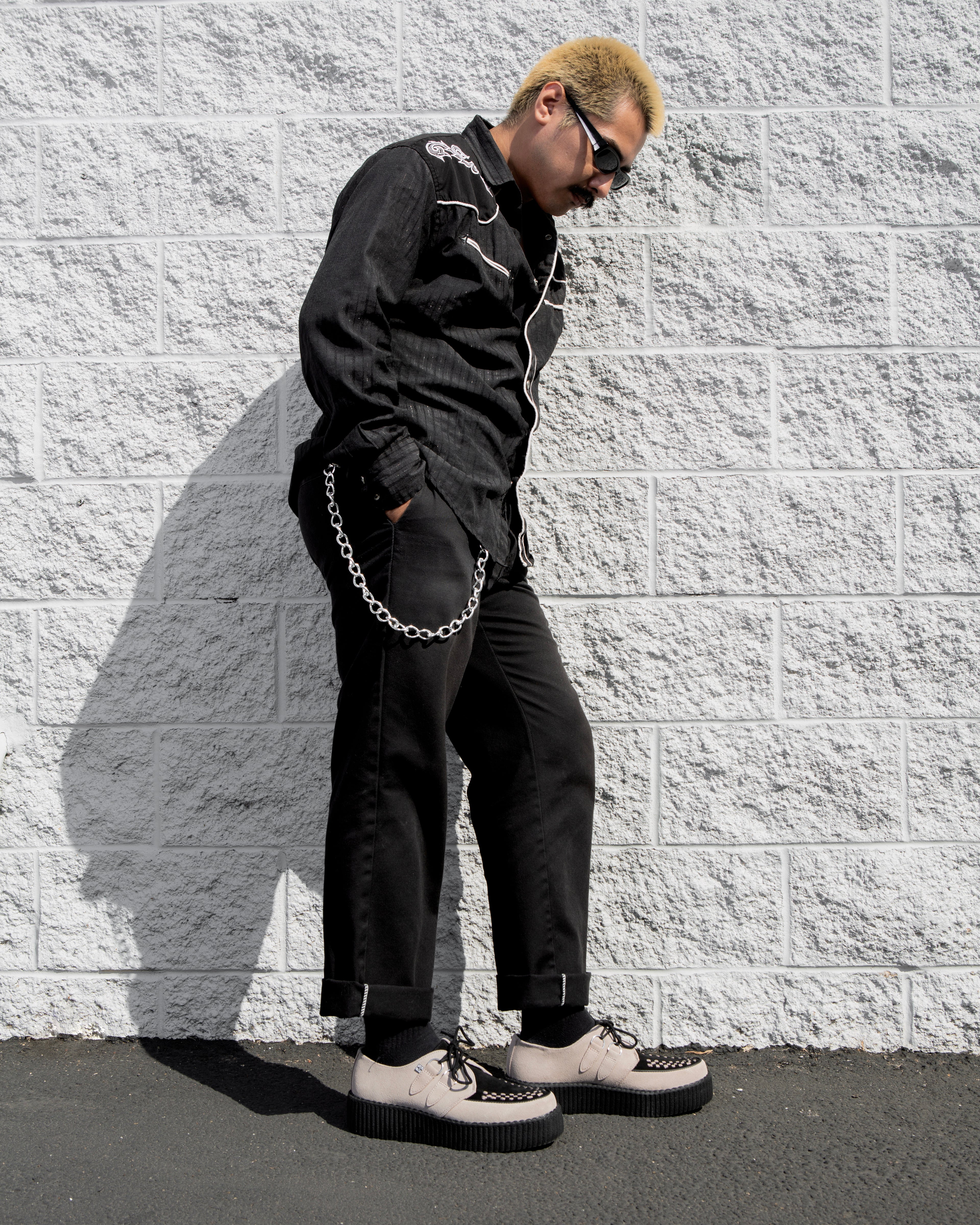 Taupe & Black Suede Viva Mondo Creeper