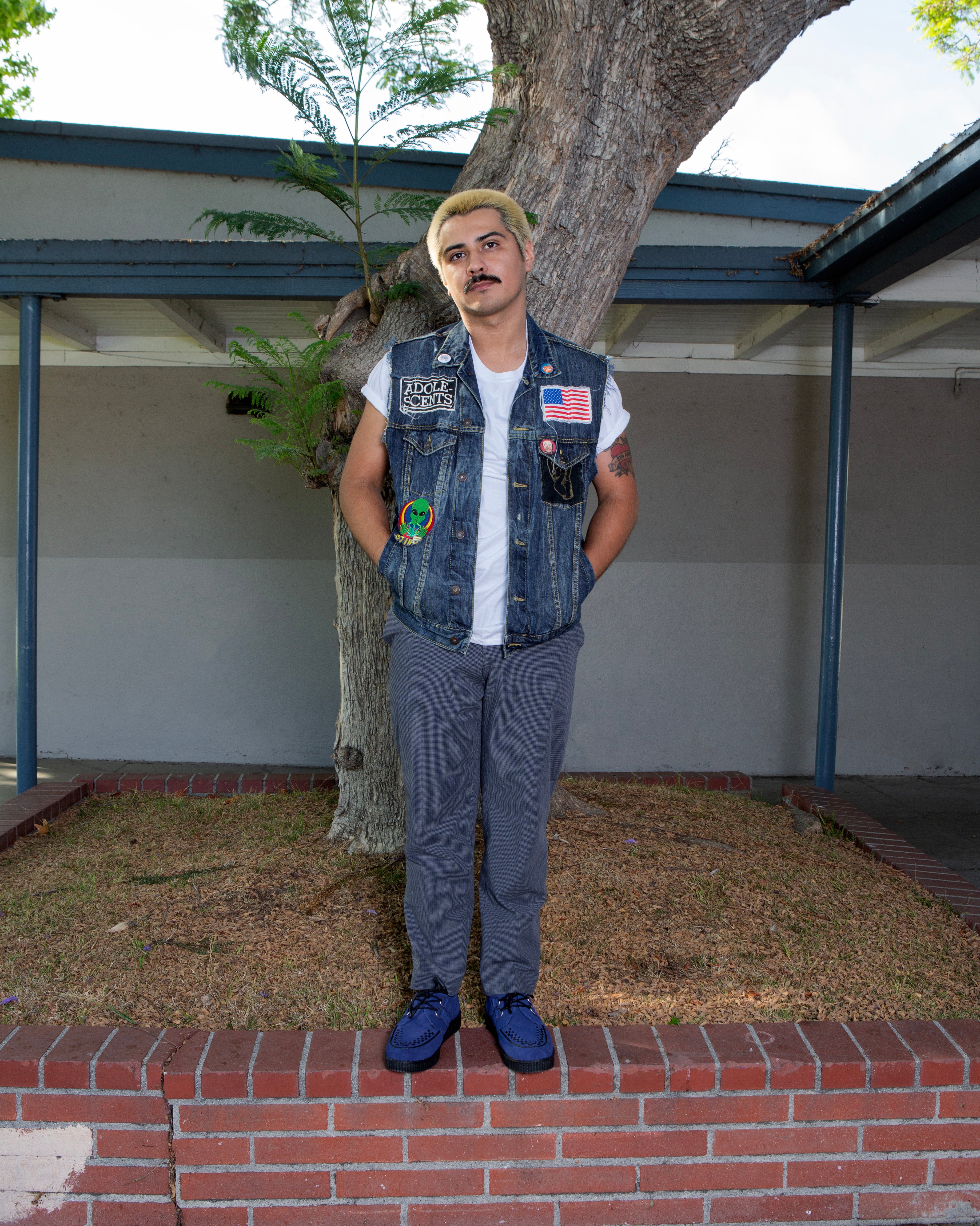 Navy Suede Viva Low creeper