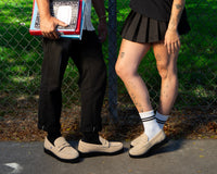 Tan Suede Penny Loafer Viva Low Creeper