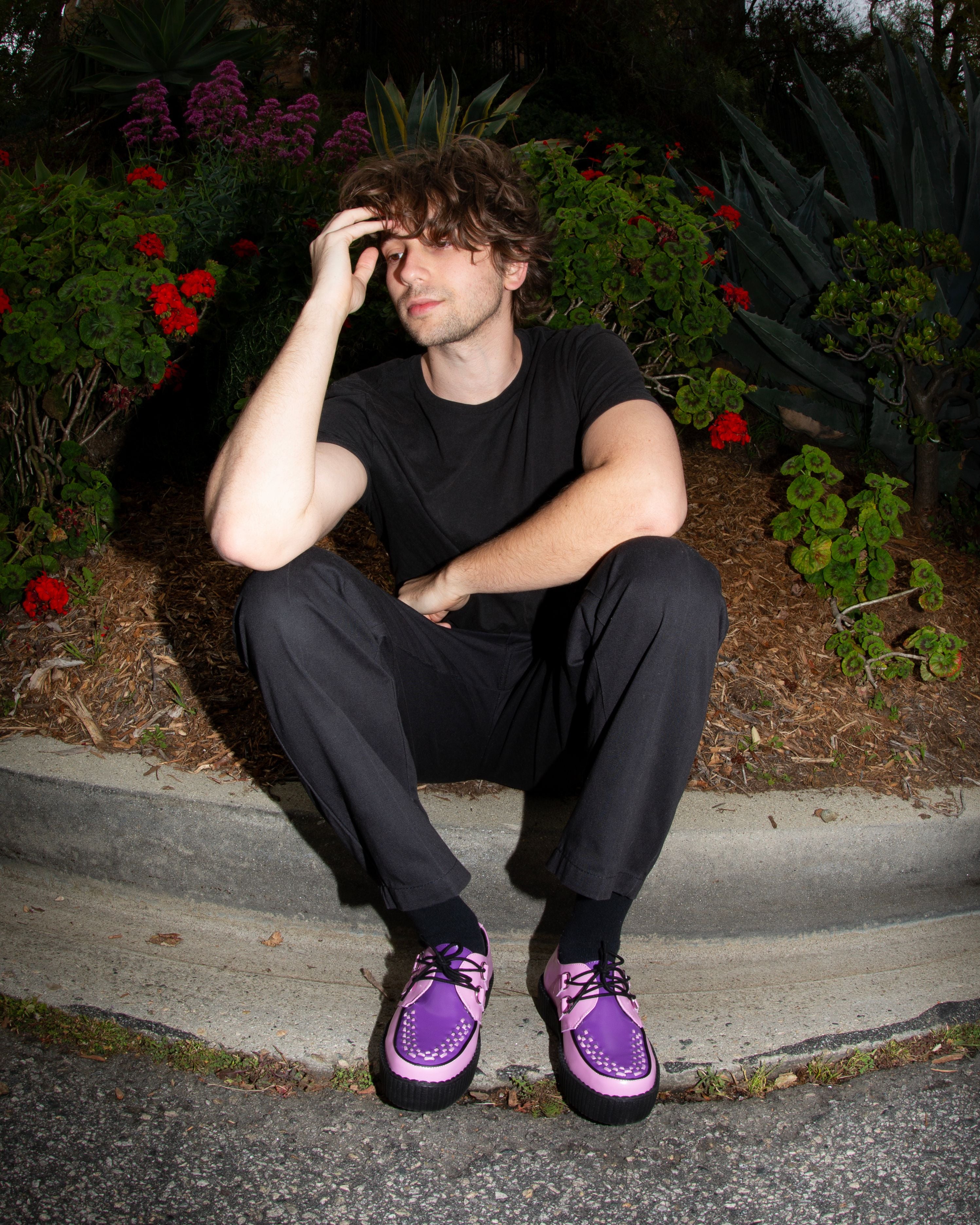 Pink & Purple Leather Viva Mondo Creeper