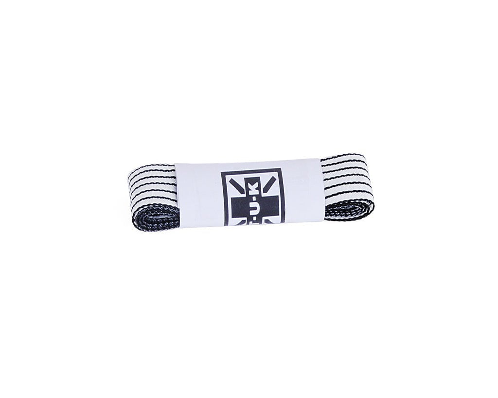 LC058-75-BSF 75 CM Black & White Stripe Flat Laces LC058-75-BSF-OS