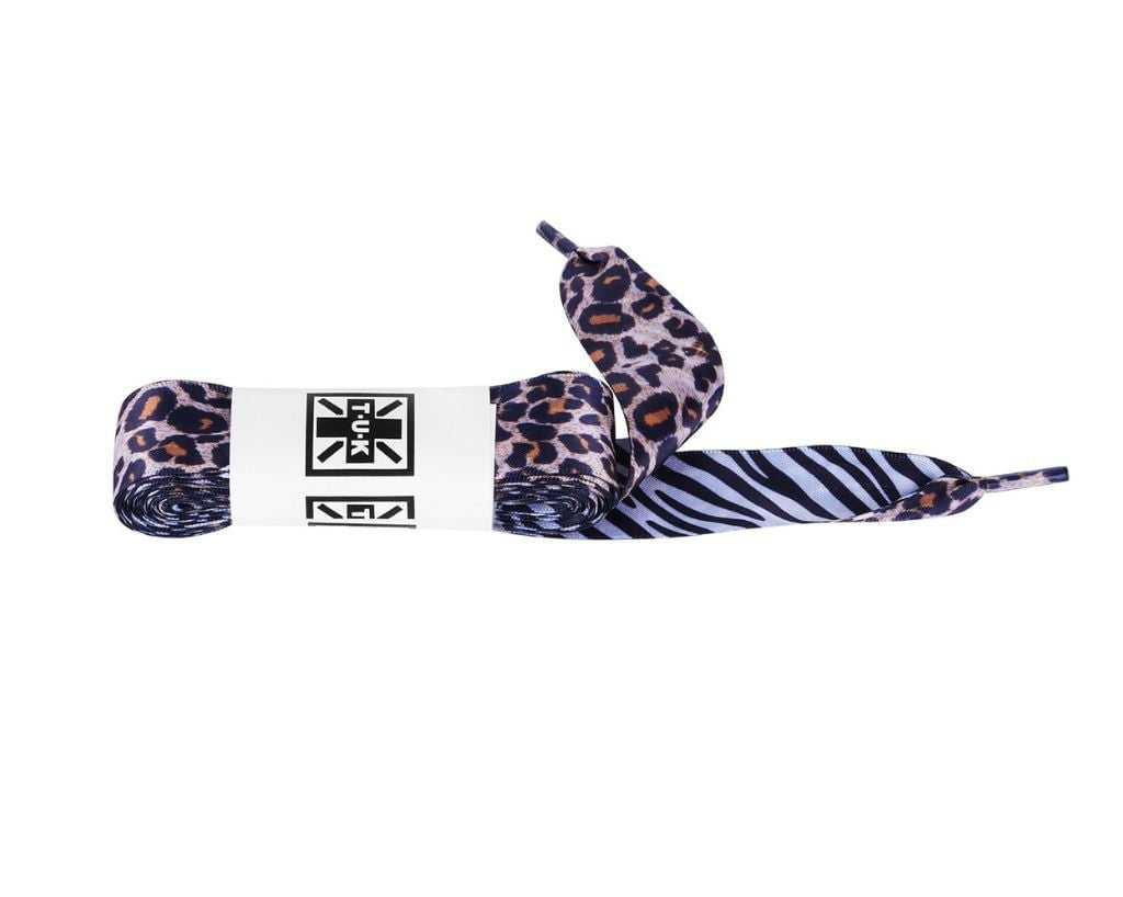 LC025-75-LEZ 75 CM Leopard Zebra Satin Laces LC025-75-LEZ-OS