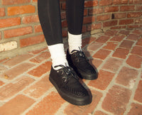 Black Basic Twill Interlace Sneaker