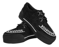 Black & White Interlace Platform Creeper Sneaker