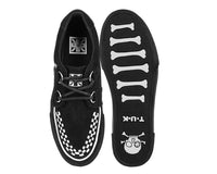 Black & White Interlace Platform Creeper Sneaker