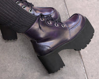 Purple Rub-Off Ankle Nosebleed Boot