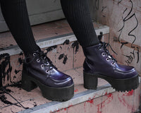 Purple Rub-Off Ankle Nosebleed Boot