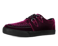 Burgundy Velvet D-Ring Interlace Sneaker