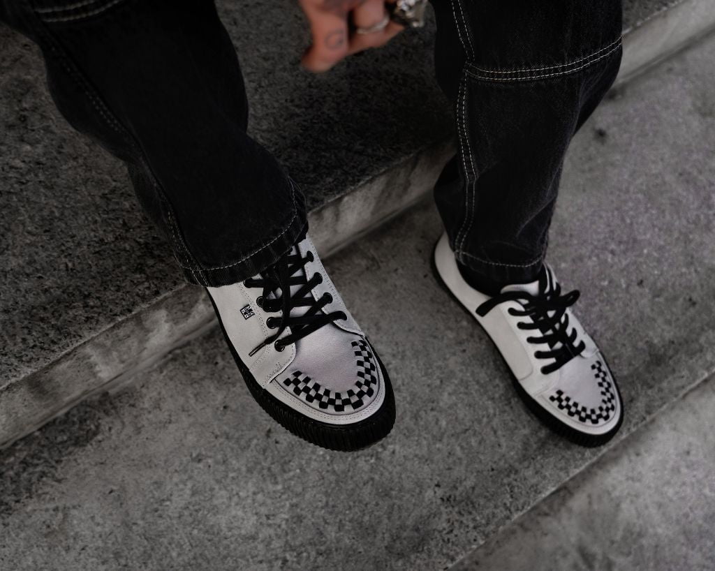 Grey Lace-Up Creeper Sneaker