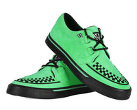 Neon Green Suede Creeper Sneaker