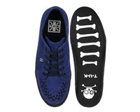 Navy Suede Lace-Up Creeper Sneaker