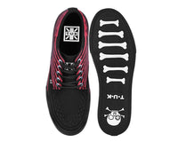 Black & Red Anarchy Striped 5 Eye Sneaker