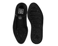 Black Pointed Interlace Ballet Strap Creeper