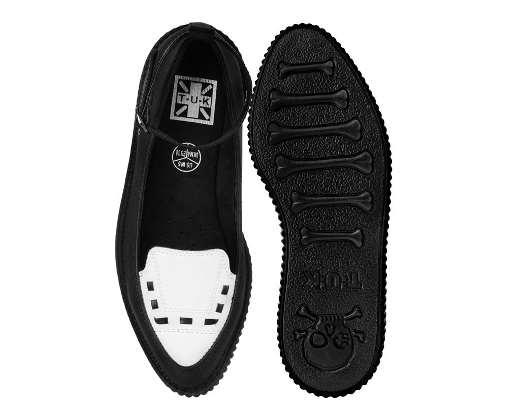 Black & White Interlace Ballet Strap Creeper