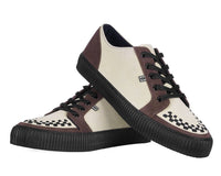 Tan & Brown Suede Lace-Up Creeper Sneaker