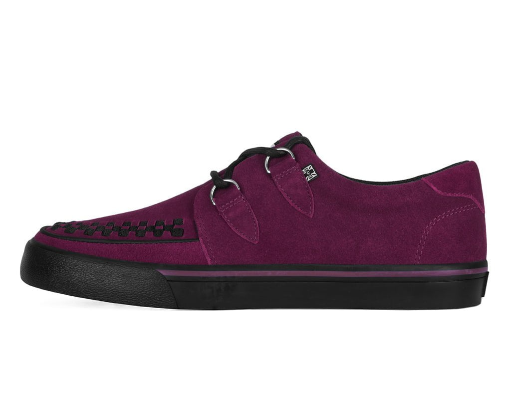 Burgundy Suede Creeper Sneaker