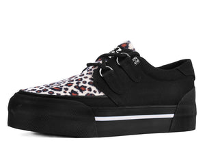 Black & Leopard Canvas Platform Creeper Sneaker