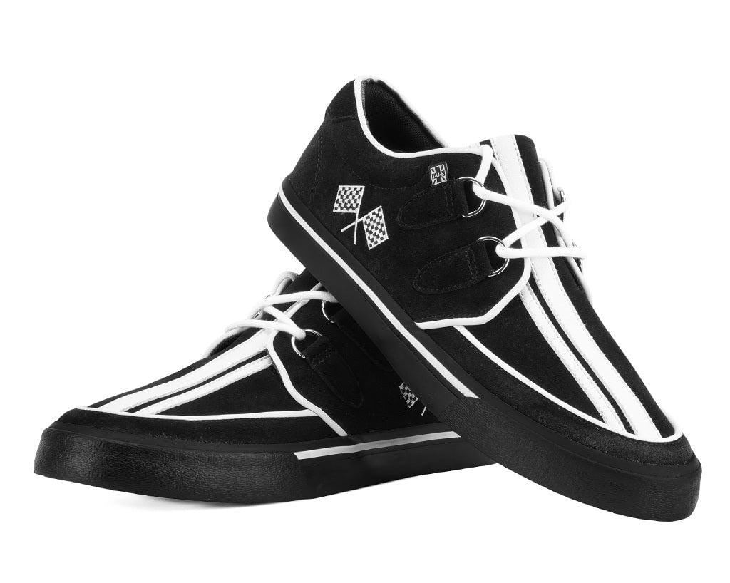 Black Suede Racing Creeper Sneaker