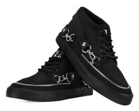 Black Canvas 5 Eye Bondage Strap Sneaker