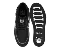 Black Canvas 5 Eye Bondage Strap Sneaker