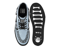 Grey Suede 5-Eye Bondage Strap Sneaker