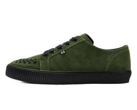 A3520 Khaki Green Suede Lace-Up Creeper Sneaker