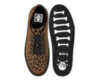 A3521 Brown & Leopard Suede Lace-Up Creeper Sneaker A3521-03