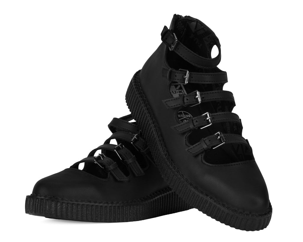 T.U.K. Double Decker Women's Mary Jane Shoes Black