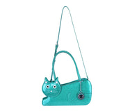 Teal Glitter Kitty Handbag