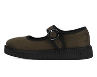 Brown Faux Suede Viva Low Mary Jane