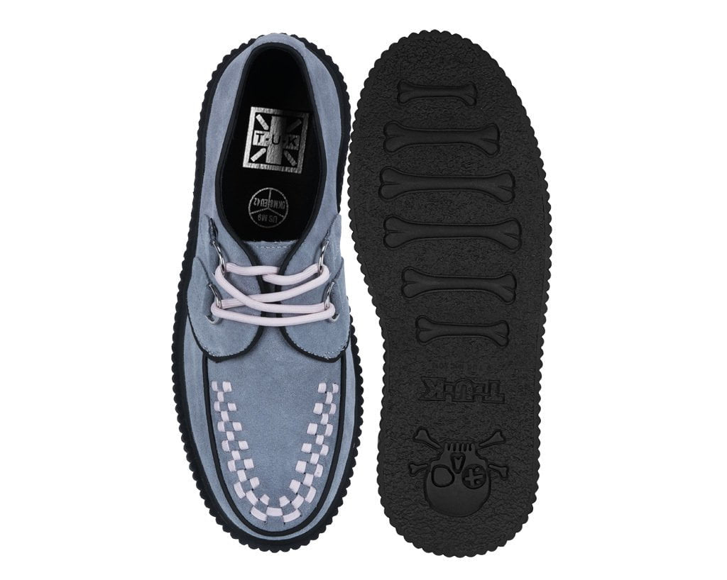 G3501 Grey Suede Pink Interlace Vintage Mondo Creeper G3501-03