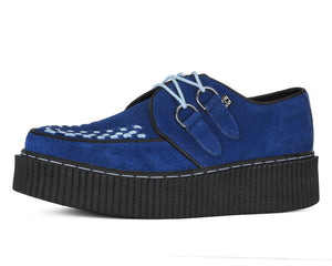 Blue Suede Baby Blue Interlace Vintage Mondo Creeper