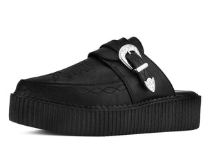 Black TUKskin Western Mondo Pointed Mule