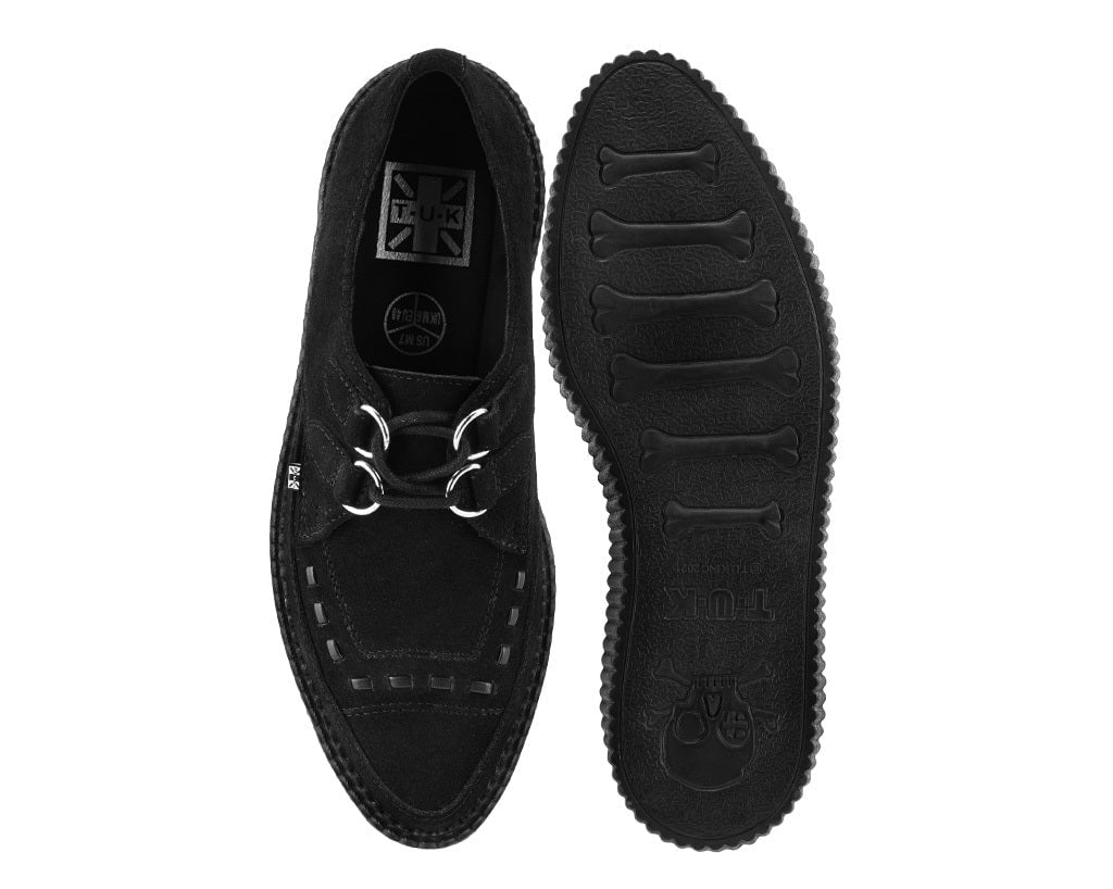 Black Suede Mondo Pointed Creeper