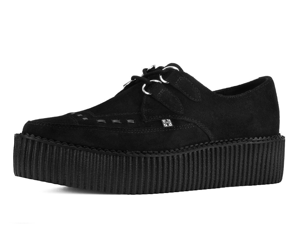 Black Suede Mondo Pointed Creeper