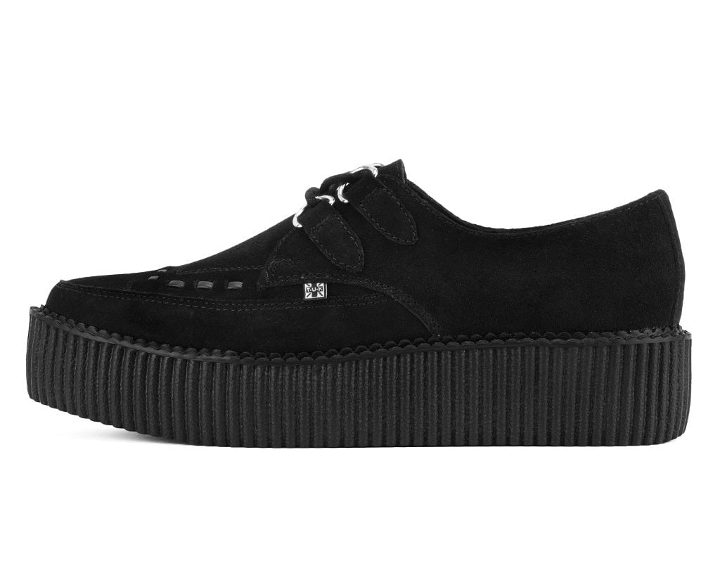Black Suede Mondo Pointed Creeper