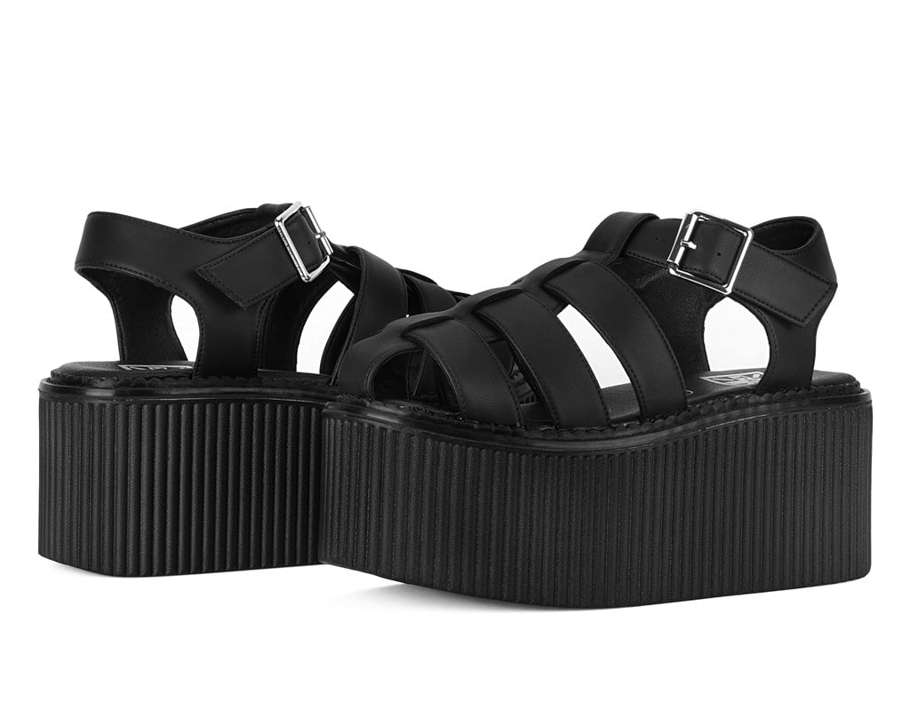 Black TUKskin Fisherman Strato Sandal