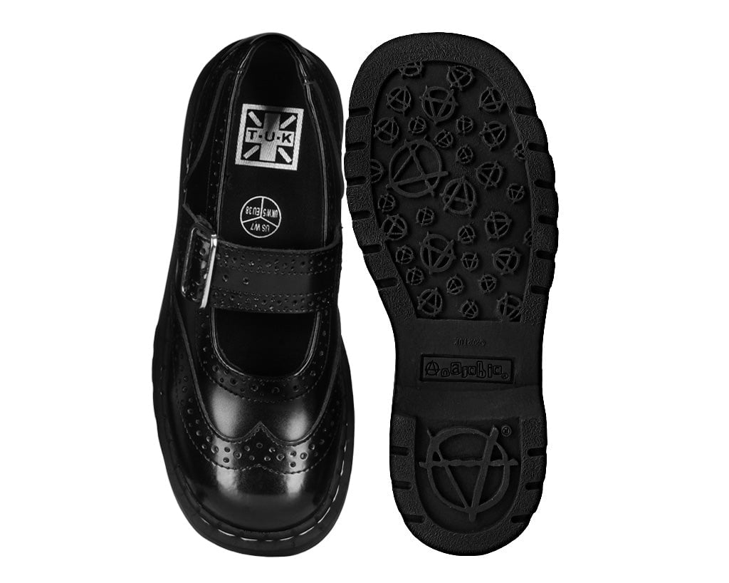 T.U.K. Black Brogue Mary Jane