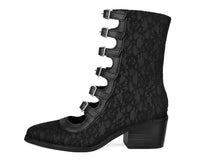 Black Lace Multi-Strap Boot