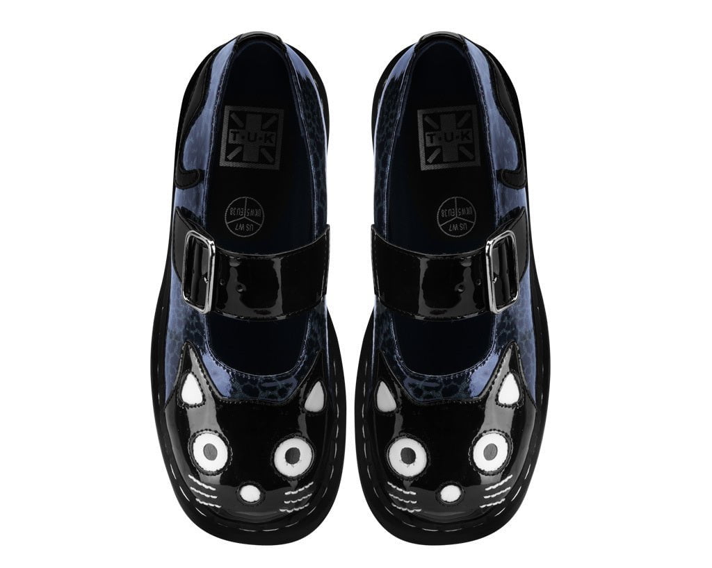 Black & Grey Leopard Kitty Mary Jane