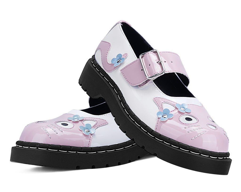 Pink & White Flower TUKskin Kitty Mary Jane