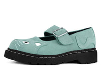 Pale Blue Suede Kitty Mary Jane