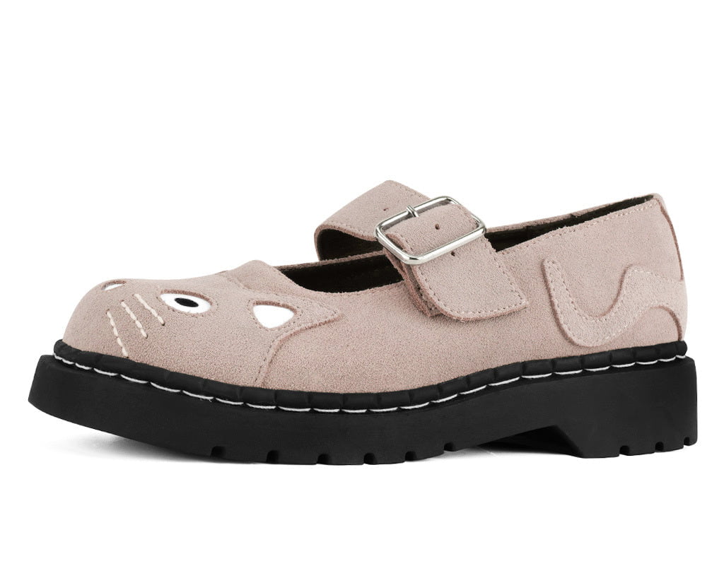 Dusty Rose Suede Kitty Mary Jane